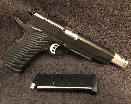 460 Rownland Firearm side view with black pistol grip