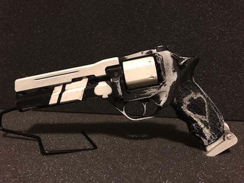 Aria Ballistics Custom Ace of Spades Exotic Hand Cannon from the video game Destiny 2, publish and created by Bungie